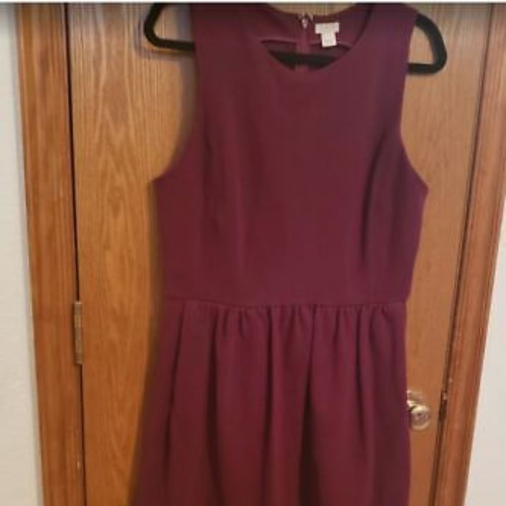 J. Crew Factory Sleeveless Maroon A-line Dress Womens Large